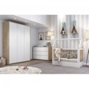 Ver imagem 1 de Berço Montessoriano Casinha com Colchão, Comoda e Roupeiro Coleção Wood