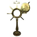 Ver imagem 6 de Ostensório Evangelista Dourado Artesanal Bronze Hóstia Altar