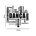 Ver imagem 3 de Adesivo de Parede Palavras Motivação Dança Recepção Studio Academia