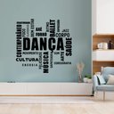 Ver imagem 2 de Adesivo de Parede Palavras Motivação Dança Recepção Studio Academia