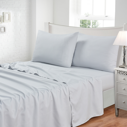 Jogo de Lençol Casal Jolitex 4 Peças 300 Fios 1,38x1,88x30cm - Cinza