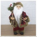 Ver imagem 1 de Decoração Boneco Natal Papai Noel com Roupa Xadrez 21cm