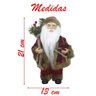 Decoração Boneco Natal Papai Noel com Roupa Xadrez 21cm - 2