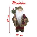 Ver imagem 2 de Decoração Boneco Natal Papai Noel com Roupa Xadrez 21cm