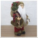 Ver imagem 3 de Decoração Boneco Natal Papai Noel com Roupa Xadrez 21cm