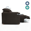 Ver imagem 2 de Poltrona Reclinável Retrátil Onix Suede Macia Marrom Loja Sheep