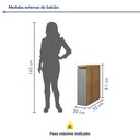 Ver imagem 4 de Balcão de Cozinha Porta Tempero 1 Porta 20cm 100% MDF Rainha Verde/Nature