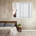 Ver imagem 1 de Janela Veneziana de Alumínio 3 Folhas 100 x 120cm Linha Modular Preto Esquadrias Bergamo