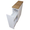 Ver imagem 5 de Balcão de Cozinha Porta Tempero 1 Porta 20cm 100% MDF Rainha Branco/Nature