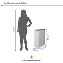 Ver imagem 4 de Balcão de Cozinha Porta Tempero 1 Porta 20cm 100% MDF Rainha Branco/Nature