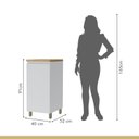 Ver imagem 4 de Balcão 1 Porta Rainha 40cm 100% MDF Branco/Nature