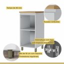 Ver imagem 7 de Balcão 1 Porta Rainha 40cm 100% MDF Branco/Nature