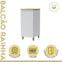 Ver imagem 5 de Balcão 1 Porta Rainha 40cm 100% MDF Branco/Nature