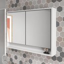 Ver imagem 1 de Espelheira para Banheiro 2 Portas 100% MDF 80cm Petrópolis Branco