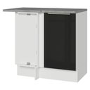 Ver imagem 1 de Balcão de Canto 1 Porta Branco/Preto Lux Madesa