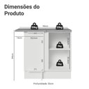 Ver imagem 2 de Balcão de Canto 1 Porta Branco/Preto Lux Madesa