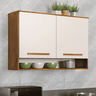 Armário de Cozinha 2 Portas 1m Castanho/off White - 1