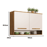 Armário de Cozinha 2 Portas 1m Castanho/off White - 3
