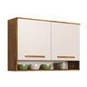 Armário de Cozinha 2 Portas 1m Castanho/off White - 4