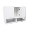 Ver imagem 4 de Armário Aéreo Multiuso 3 Portas 87x27x61 - Branco