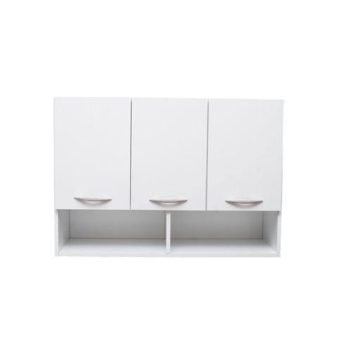 Armário Aéreo Multiuso 3 Portas 87x27x61 - Branco