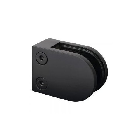 Suporte Presilha Reta para Corrimão Alvenaria/vidro Preta