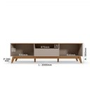 Ver imagem 4 de Rack Bancada Diadema Grigio Fosco/Canela para TV até 75” - Mobler