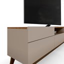 Ver imagem 2 de Rack Bancada Diadema Grigio Fosco/Canela para TV até 75” - Mobler