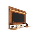 Ver imagem 6 de Painel com Rack Milano para TV até 70” com Nicho com LED, Prateleira de Vidro, Portas Basculantes