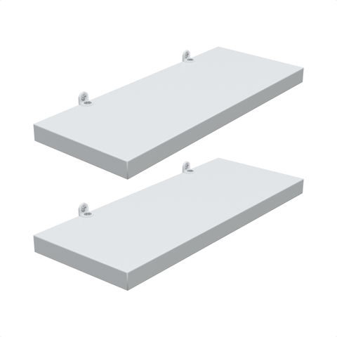 Kit 2 Prateleira Branca 30X10 + Suporte Flutuante Mdf  Organizadora Decoração Cozinha Banheiro Sala