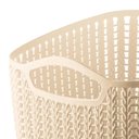 Ver imagem 2 de Cesto Plástico Organizador Trançado Largo Extra Grande Bege Ordene