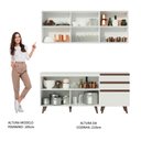 Ver imagem 5 de Cozinha Compacta Madesa Reims com Balcão 5 Portas 3 Gavetas Branco Cor:Branco