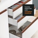 Ver mais imagens de Cozinha Compacta Madesa Reims com Balcão 5 Portas 3 Gavetas Branco Cor:Branco