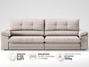 Ver imagem 4 de Sofá com Carregador Usb Retrátil Reclinável Monaco 2,50m Velosuede Areia - Netsofas