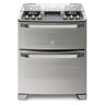 Fogão de Piso Electrolux 5 Bocas Mesa de Vidro Duplo Forno e Grill Prata 76dxv – 127 Volts - 1