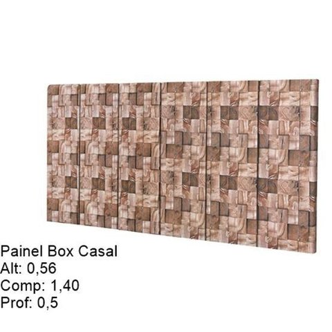 Painel Cabeceira Box Casal 1,40 Estampa Marrom Comprar