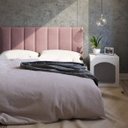 Ver imagem 1 de Cabeceira Modulada Estofada Adesiva 1 Módulo em Tiras 20x60cm Rosa