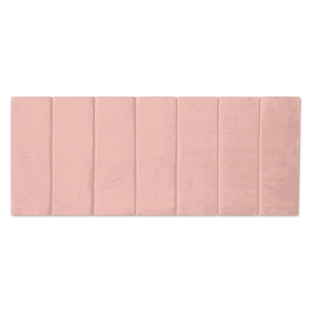 Cabeceira Modulada Estofada Adesiva 1 Módulo em Tiras 20x60cm Rosa - 2