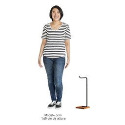 Porta Papel Higiênico de Chão Glam Base de Madeira D09 Preto - Mpozenato - 5