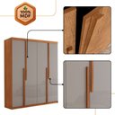 Ver imagem 5 de Guarda Roupa Solteiro Quioto Mdf com 4 Portas 2 Gavetas Moderna Mobília