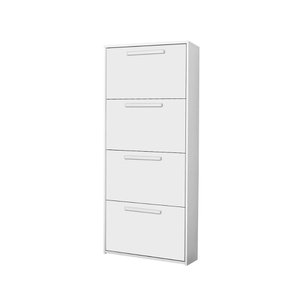 Sapateira Ágata Cor:branco Armário Mizza Decor