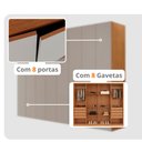 Ver imagem 4 de Guarda Roupa Casal Coliseu MDF 8 Portas 8 Gavetas e 8 Prateleiras Moderna Mobília