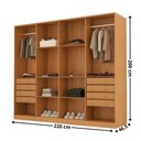 Ver imagem 3 de Guarda Roupa Casal Coliseu MDF 8 Portas 8 Gavetas e 8 Prateleiras Moderna Mobília