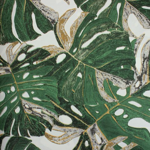 Papel de Parede Estampado Folhagem Verde+ Cola Inclusa- Vinilico Lavável