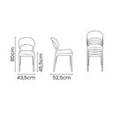 Ver mais imagens de Cadeira Tramontina Sissi Encosto Fechado Marrom Eco em Polipropileno Reciclado Tramontina