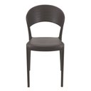 Ver imagem 3 de Cadeira Tramontina Sissi Encosto Fechado Marrom Eco em Polipropileno Reciclado Tramontina