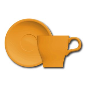 Xicara Tulipa Capuccino 180 Ml com Pires Vermelha Germer Porcelanas