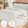 Jogo de Cama Casal com Edredom Lençol Fronha Função Cobre Leito e Cobertor - 2