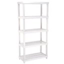 Ver imagem 1 de Estante Modular Plástica 5 Prateleiras Câmara Fria até 250kg Multiuso Ordene Branca