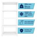 Ver imagem 2 de Estante Modular Plástica 5 Prateleiras Câmara Fria até 250kg Multiuso Ordene Branca